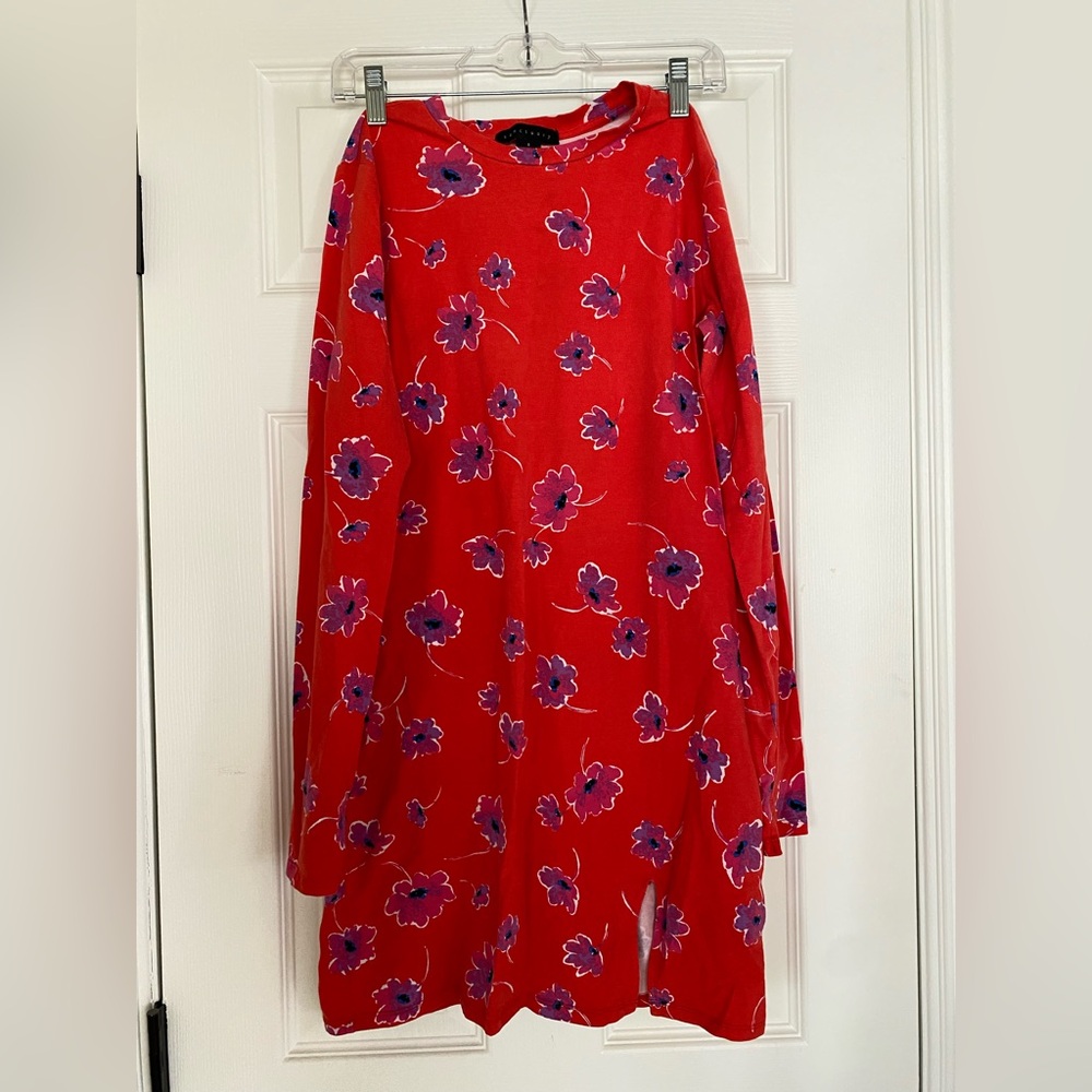 Sanctuary Red Floral Long Sleeve Dress